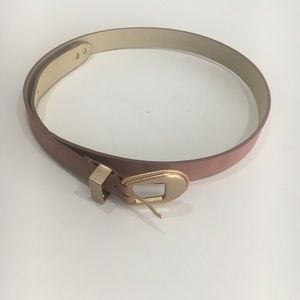 Blush suede target belt